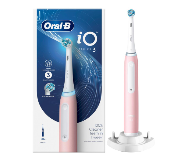Oral-B Szczoteczka magnetyczna iO3 (pudrowy róż) - 1163004 - zdjęcie